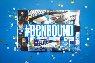 Photo of BBNBOUND printed on booklet with confetti